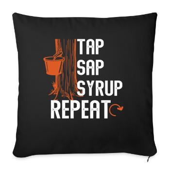 Maple Tree Essence Men Women Funny Sugaring Season - Sofa pillowcase 17,3'' x 17,3'' (45 x 45 cm) - black - Front
