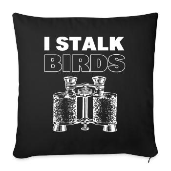 Vogelliebhaber Ornithologe - Sofakissenbezug 45 x 45 cm - Schwarz - Vorne