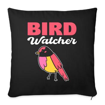 Bird Watcher Vogelbegeisterte - Sofakissenbezug 45 x 45 cm - Schwarz - Vorne