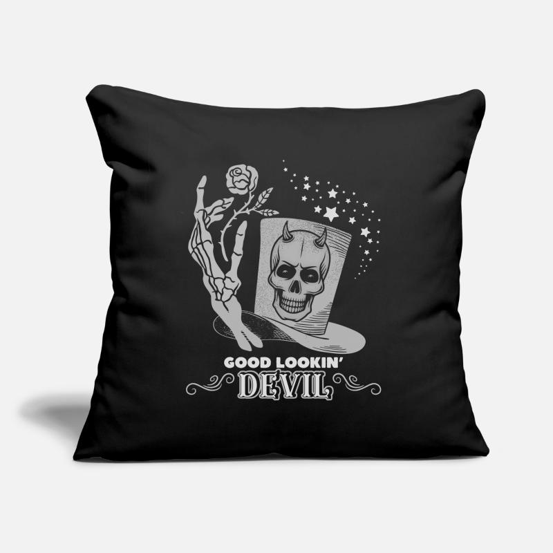 Devil Devil, Satan Saying Skeleton Hand with Rose Sofa pillowcase 17,3'' x 17,3'' (45 x 45 cm)