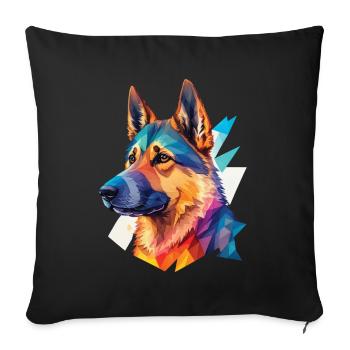 German Shepherd Dogs Popart Dog Love - Sofa pillowcase 17,3'' x 17,3'' (45 x 45 cm) - black - Front
