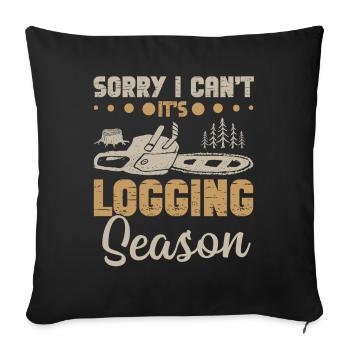 Arborists, lumberjacks, wood chopping tools, lumberjacks - Sofa pillowcase 17,3'' x 17,3'' (45 x 45 cm) - black - Front