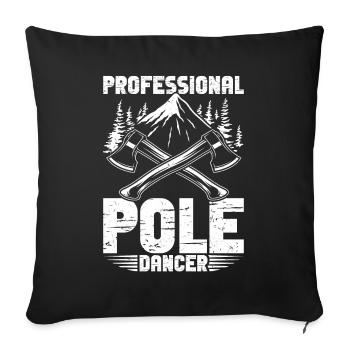 Throwing Cord Set Wood Chopping Lumberjack Lumberjack - Sofa pillowcase 17,3'' x 17,3'' (45 x 45 cm) - black - Front