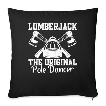 Wood Chopping Lumberjack Lumberjack Equipment Tree Planting - Sofa pillowcase 17,3'' x 17,3'' (45 x 45 cm) - black - Front
