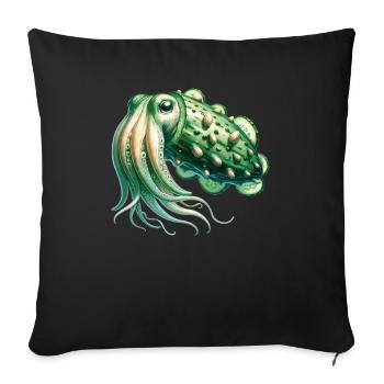 Cucumber Squid Funny Animal Made of Vegetables - Sofa pillowcase 17,3'' x 17,3'' (45 x 45 cm) - black - Front