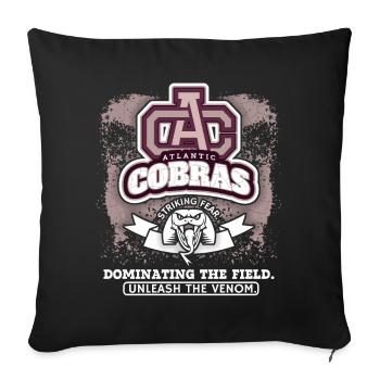 Baseball, Cobras Club Logo, Club de Baseball disant - Housse de coussin décorative 45 x 45 cm - noir - Devant