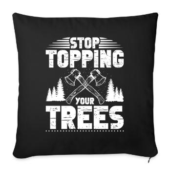 Lumberjack Equipment Logging Equipment Rope Construction - Sofa pillowcase 17,3'' x 17,3'' (45 x 45 cm) - black - Front