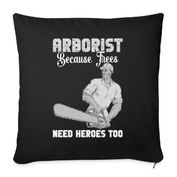 Logger Essentials Wood Chopping Lumberjack Tree Care - Sofa pillowcase 17,3'' x 17,3'' (45 x 45 cm) - black - Front
