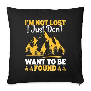 Forest Owner, Nature Lover, Tree Lover, Forest - Sofa pillowcase 17,3'' x 17,3'' (45 x 45 cm) - black - Front