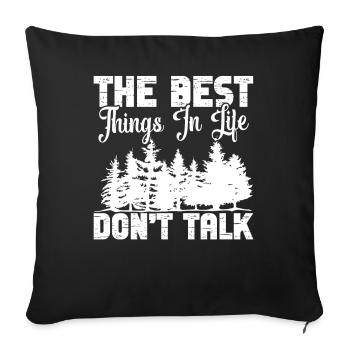 Forest Walk, Mountaineer, Tree Lover, Nature - Sofa pillowcase 17,3'' x 17,3'' (45 x 45 cm) - black - Front