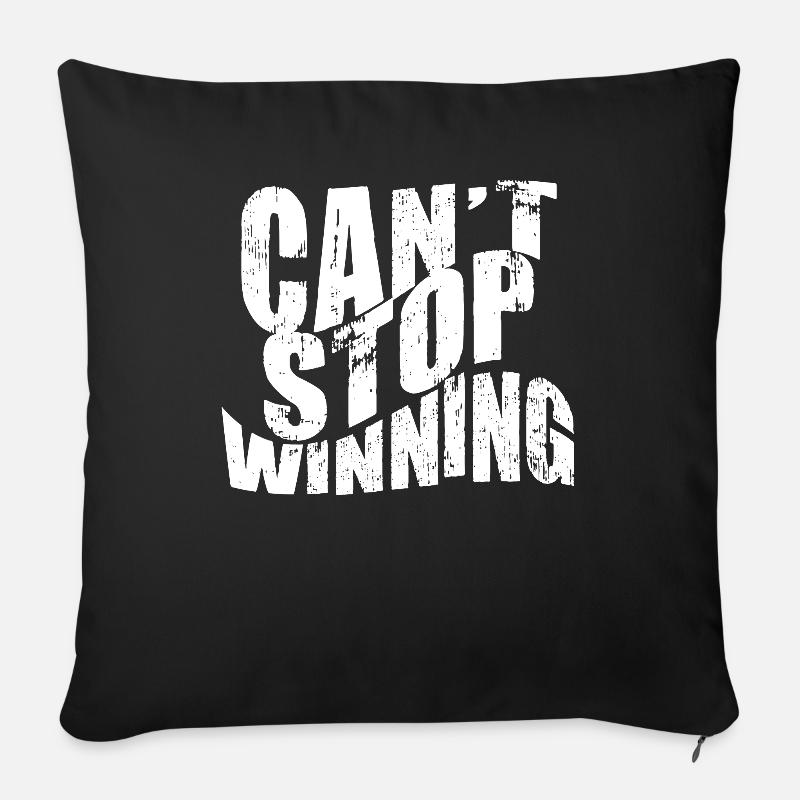 Can’t Stop Winning Lottery Winner Vibes - Housse de coussin décorative 45 x 45 cm - noir