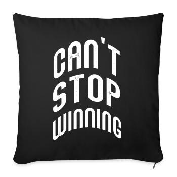 Ich kann nicht aufhören, Lottogewinner-Vibes zu gewinnen - Sofakissenbezug 45 x 45 cm - Schwarz - Vorne