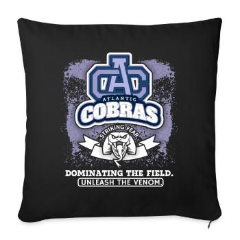 American Football, Cobras Club Logo, Saying - Sofa pillowcase 17,3'' x 17,3'' (45 x 45 cm) - black - Front