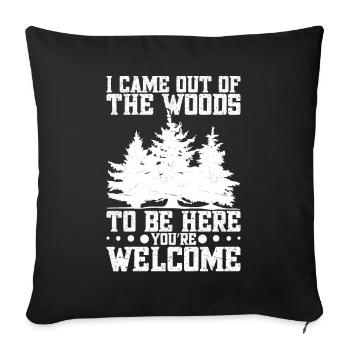 Tree Lovers Forest Walk Mountaineers Forest Besi - Sofa pillowcase 17,3'' x 17,3'' (45 x 45 cm) - black - Front