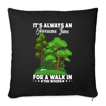 Nature lover, tree lover, mountaineer, forest walker - Sofa pillowcase 17,3'' x 17,3'' (45 x 45 cm) - black - Front