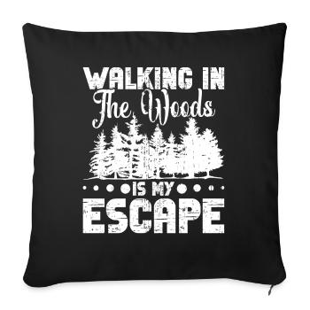 Tree Lovers Hikers Dog Owners Dog Lovers - Sofa pillowcase 17,3'' x 17,3'' (45 x 45 cm) - black - Front