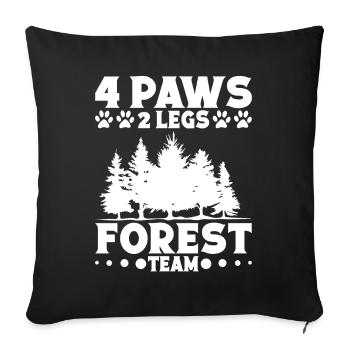 Forest Owner, Dog Lover, Mountaineer, Hiker, H - Sofa pillowcase 17,3'' x 17,3'' (45 x 45 cm) - black - Front