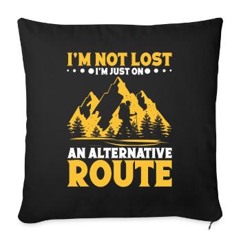 Hiking Holiday Mountaineering Mountaineering - Sofa pillowcase 17,3'' x 17,3'' (45 x 45 cm) - black - Front