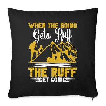 Dog Hiking Accessories Hiking Mountain Dog Owners - Sofa pillowcase 17,3'' x 17,3'' (45 x 45 cm) - black - Front