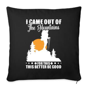 Hiking Accessories Mountaineer Hiker Mountains - Sofa pillowcase 17,3'' x 17,3'' (45 x 45 cm) - black - Front