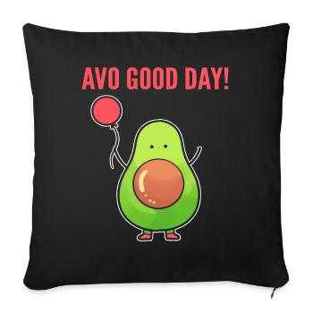 Avo Good Day Vegan - Sofakissenbezug 45 x 45 cm - Schwarz - Vorne