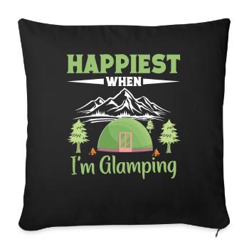 Équipement de camping et de randonnée Glamping Glamper - Housse de coussin décorative 45 x 45 cm - noir - Devant