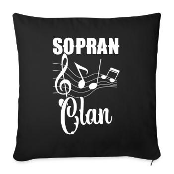 Chorsänger Sopran Dirigent Orchester Musiker Chor - Sofakissenbezug 45 x 45 cm - Schwarz - Vorne