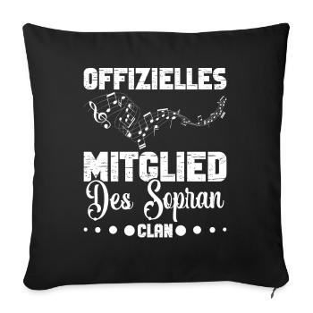 Sopran Singen Chorsänger Musiker Chor Orchester - Sofakissenbezug 45 x 45 cm - Schwarz - Vorne