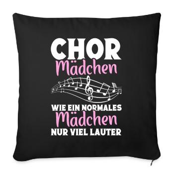 Chorleiter Chorsänger Tenor Singen Musiker Chor - Sofakissenbezug 45 x 45 cm - Schwarz - Vorne