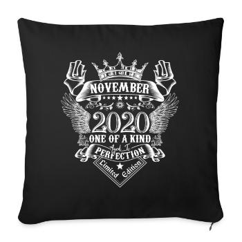 November 2020 anniversaire November 2020 November - Housse de coussin décorative 45 x 45 cm - noir - Devant