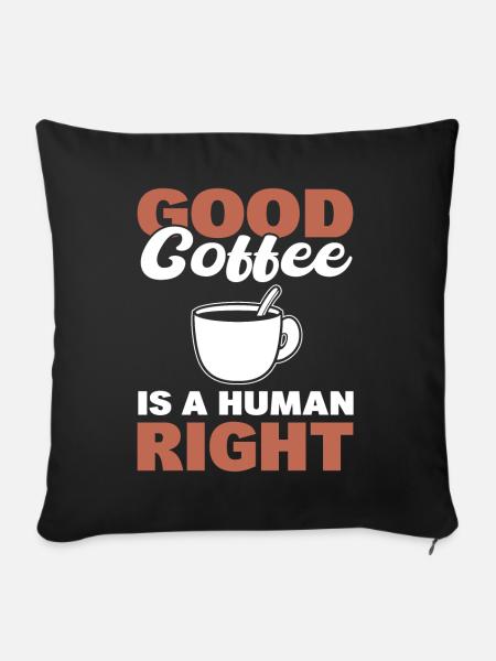 Kaffeetrinker Kaffeeliebhaber - Sofakissenbezug 45 x 45 cm - Schwarz