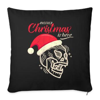 Christmas Skull Skull, Funny Saying - Sofa pillowcase 17,3'' x 17,3'' (45 x 45 cm) - black - Front