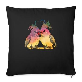Bird Watching Birder Ornithologist Bird Lover - Sofa pillowcase 17,3'' x 17,3'' (45 x 45 cm) - black - Front