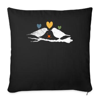 Bird Watching Birder Ornithologist Bird Lover - Sofa pillowcase 17,3'' x 17,3'' (45 x 45 cm) - black - Front