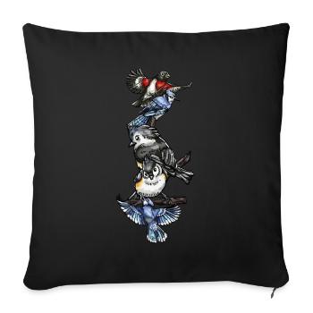 Bird Watching Birder Ornithologist Bird Lover - Sofa pillowcase 17,3'' x 17,3'' (45 x 45 cm) - black - Front