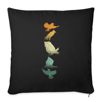 Bird Watching Birder Ornithologist Bird Lover - Sofa pillowcase 17,3'' x 17,3'' (45 x 45 cm) - black - Front