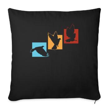 Bird Watching Birder Ornithologist Bird Lover - Sofa pillowcase 17,3'' x 17,3'' (45 x 45 cm) - black - Front