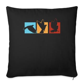Vogelbeobachtung Vogelbeobachter Ornithologe Vogelliebhaber - Sofakissenbezug 45 x 45 cm - Schwarz - Vorne