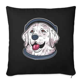 Golden Retriever Astronaut Space Pilot - Sofakissenbezug 45 x 45 cm - Schwarz - Vorne