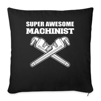 Maschinistischer Humor Maschinist - Sofakissenbezug 45 x 45 cm - Schwarz - Vorne