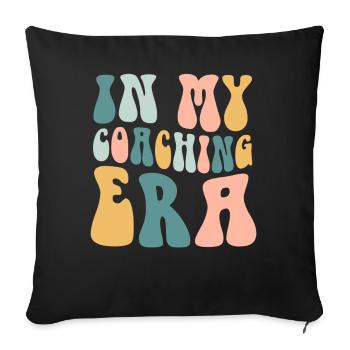 Coach Era Coaching Tees Personnel de l’équipe sportive - Housse de coussin décorative 45 x 45 cm - noir - Devant