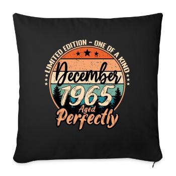 December 1965 Anniversary 1965 Legends December - Sofa pillowcase 17,3'' x 17,3'' (45 x 45 cm) - black - Front