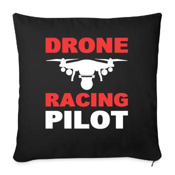 Lustiger Drohnenpilot Drohnenpilot - Sofakissenbezug 45 x 45 cm - Schwarz - Vorne