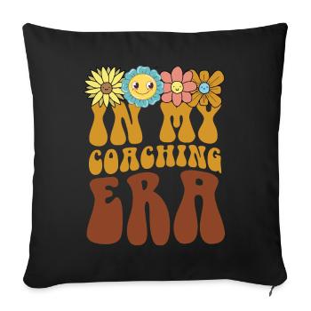 Coach Era Coaching Tees Sports Team Staff - Sofa pillowcase 17,3'' x 17,3'' (45 x 45 cm) - black - Front