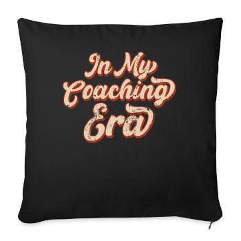 Coach Era Coaching Tees Personnel de l’équipe sportive - Housse de coussin décorative 45 x 45 cm - noir - Devant