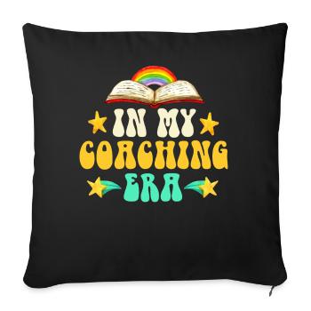 Coach Era Coaching Tees Personnel de l’équipe sportive - Housse de coussin décorative 45 x 45 cm - noir - Devant