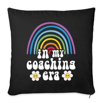 Coach Era Coaching Tees Personnel de l’équipe sportive - Housse de coussin décorative 45 x 45 cm - noir - Devant