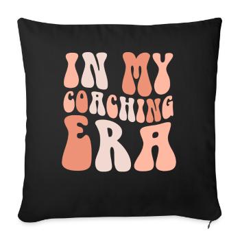 Coach Era Coaching Tees Personnel de l’équipe sportive - Housse de coussin décorative 45 x 45 cm - noir - Devant