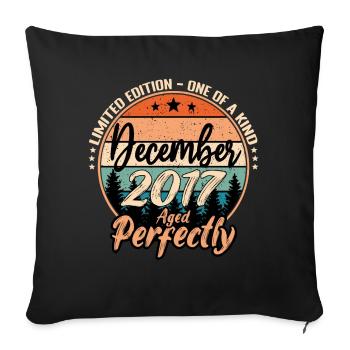 Décembre 2017 anniversaire 2017 légendes Décembre - Housse de coussin décorative 45 x 45 cm - noir - Devant