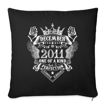 December 2011 Anniversary December 2011 December - Sofa pillowcase 17,3'' x 17,3'' (45 x 45 cm) - black - Front